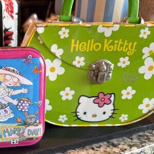 Bundle of 3 Metal Tins – Hello Kitty, Tinker Bell & Happy Day Designs